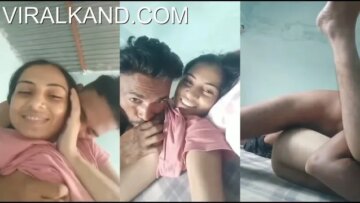 Gori GF ke boobs dabake bina condom choda